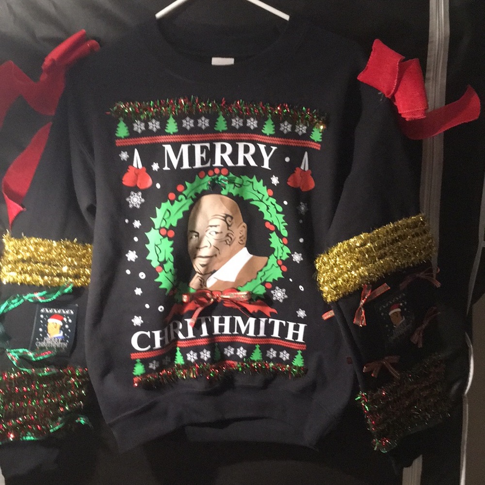 Ugly Xmas sweater (Mike Tyson-Merry Chrithmith)